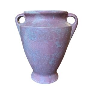 Burley Winter Art Deco pottery vase from the 1930’s with a mauve and blue glaze
